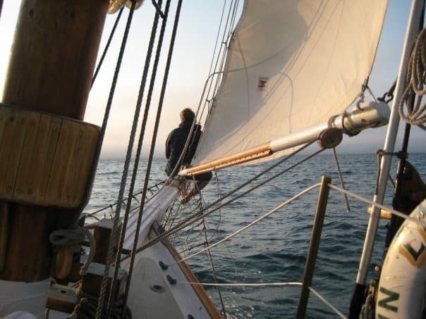 Photo of Jessie sailing